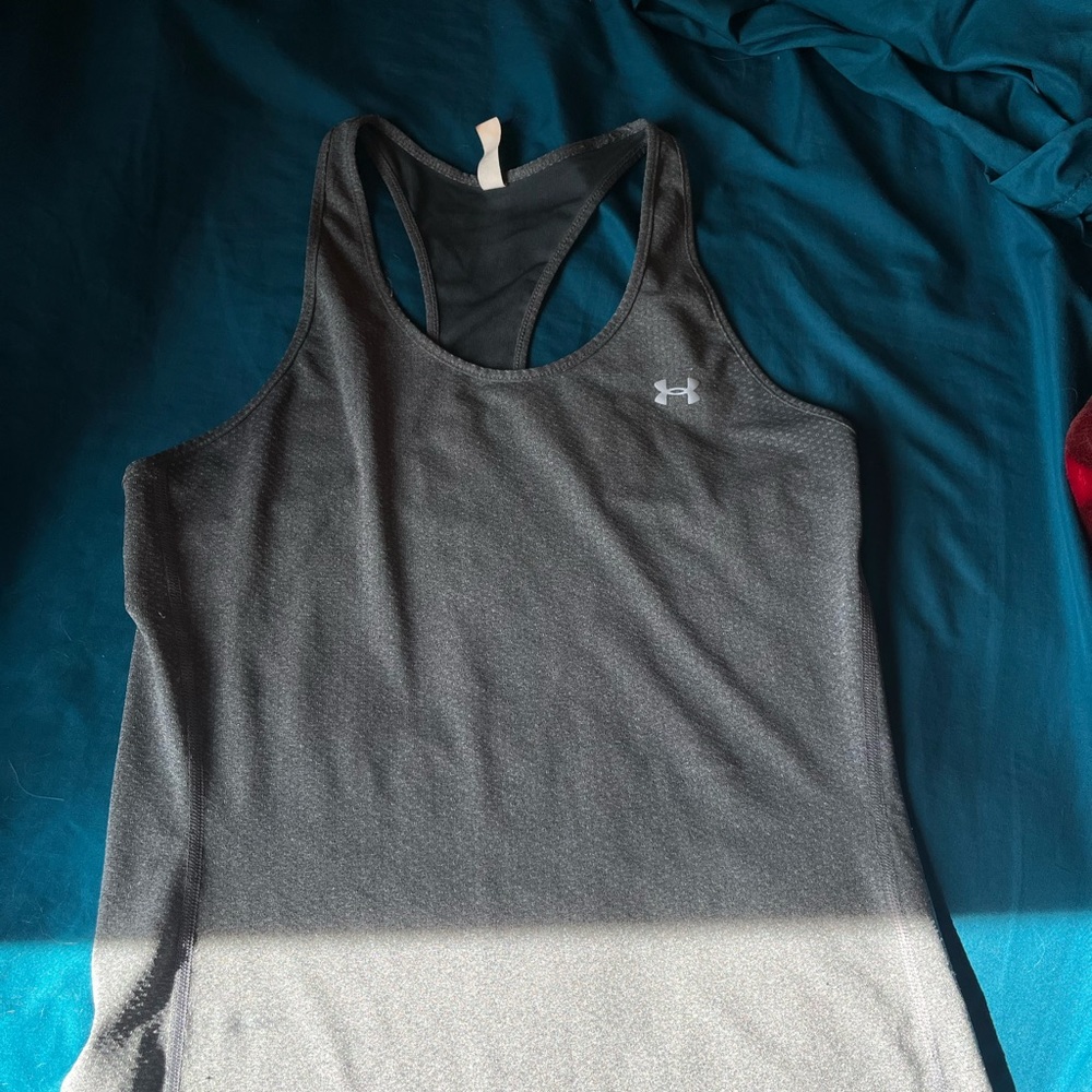 Gray Under Armour tank top
